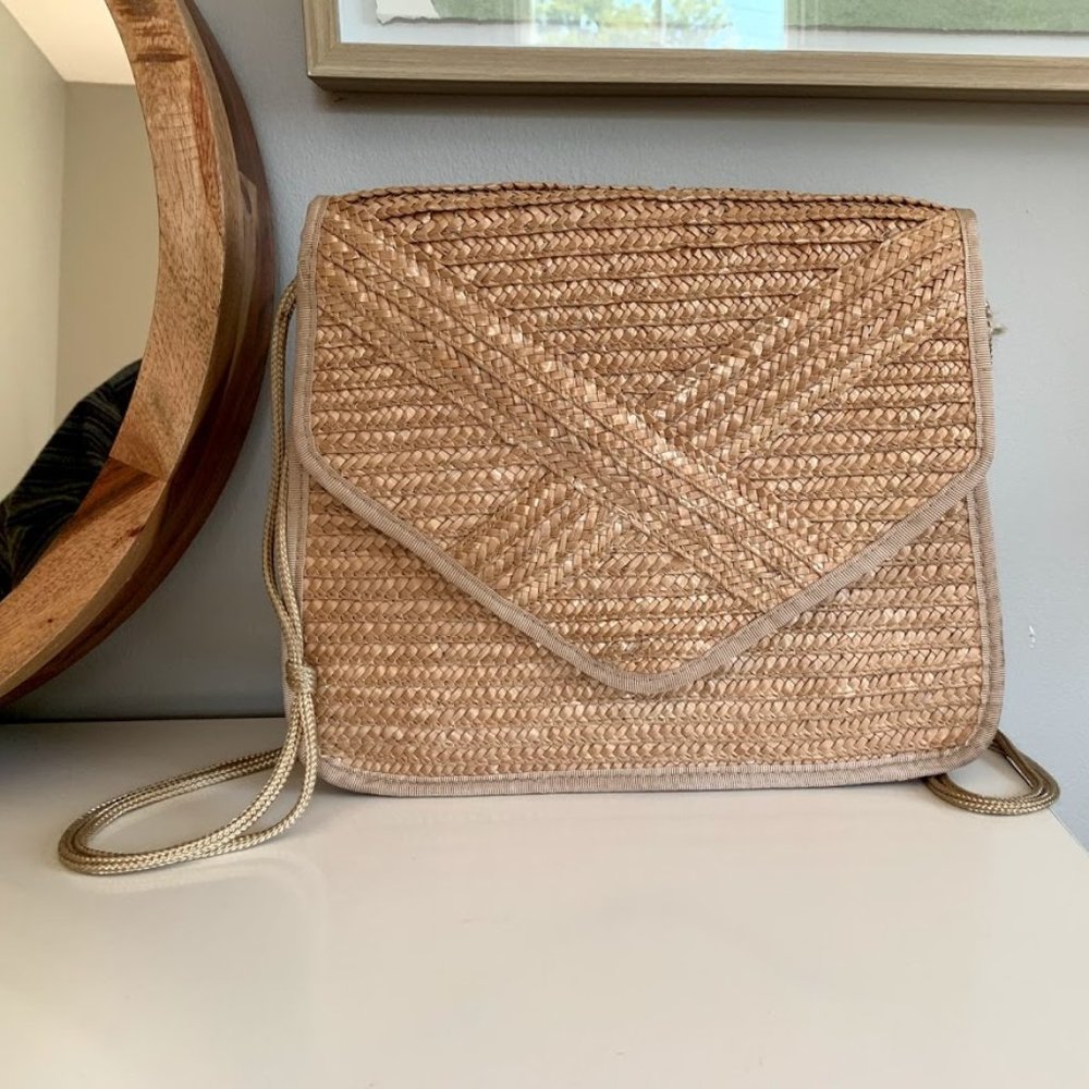 Woven Straw Crossbody Bag